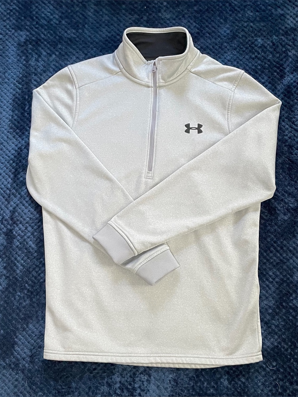 Under armour COLDGEAR fleece lined quarter zip gray pullover